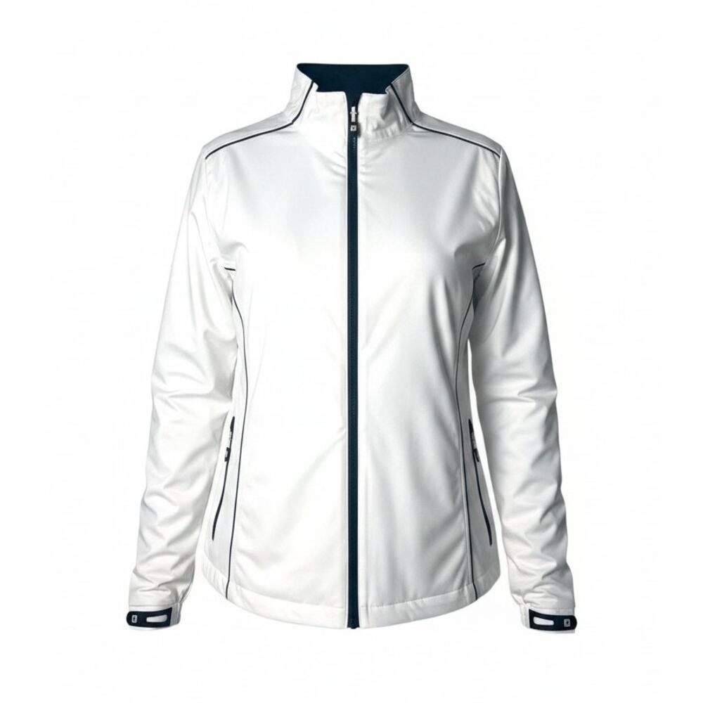 FootJoy Women's Size XL HydroLite DryJoys Golf Rain Jacket White Zip Up Active